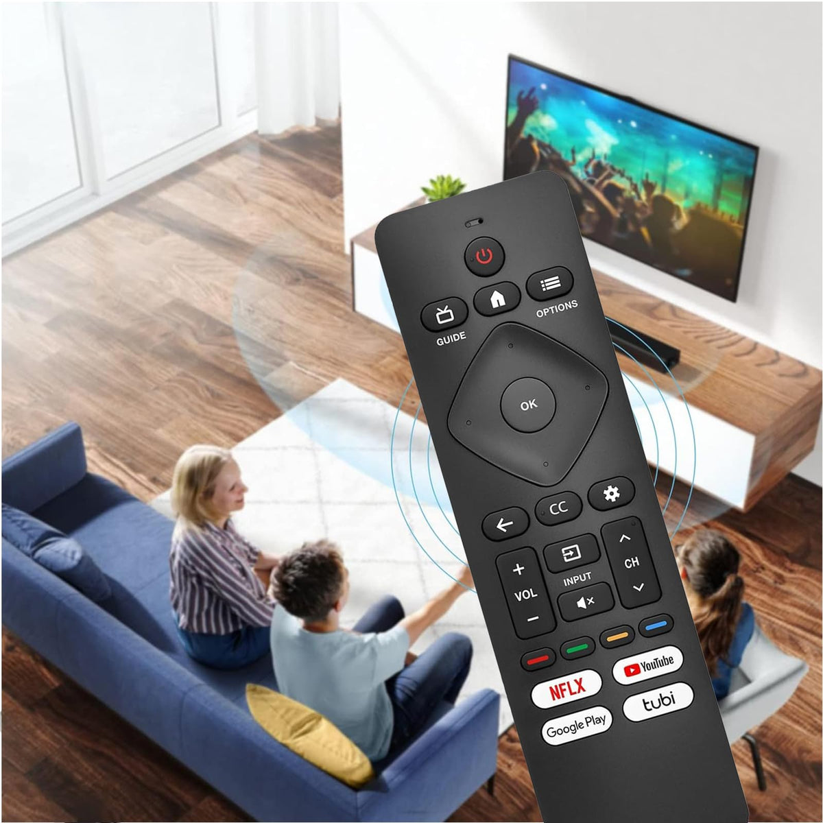 Xiaodib remote works with Philips Android/Google TV for flexible viewing