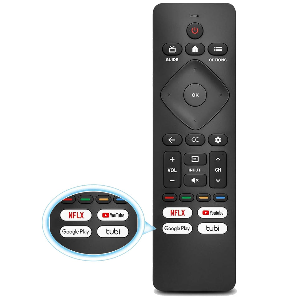Xiaodib replacement Philips remote front view for easy universal control