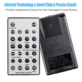 Xiaodib Bose Wave remote angled shot, ready to use straight away.