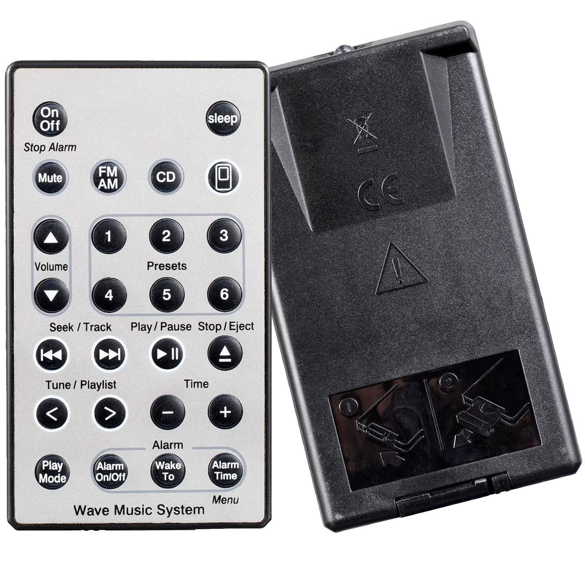 Xiaodib replacement remote for Bose Wave, front view, reliable range and quick response.
