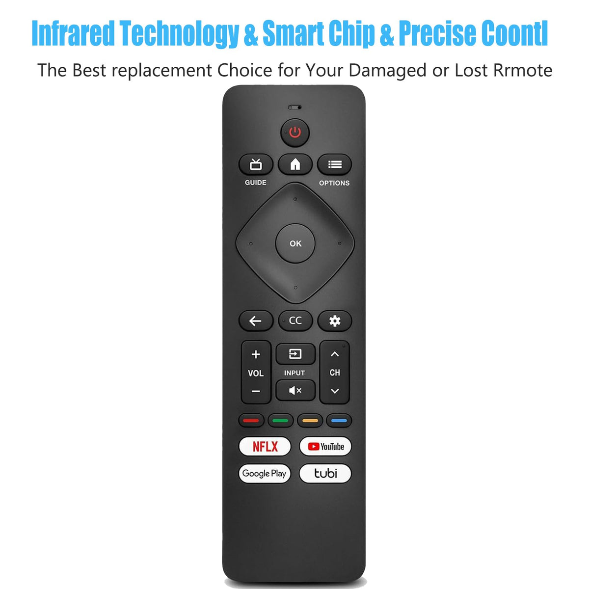 Xiaodib universal remote shortcut buttons enable fast access to streaming apps