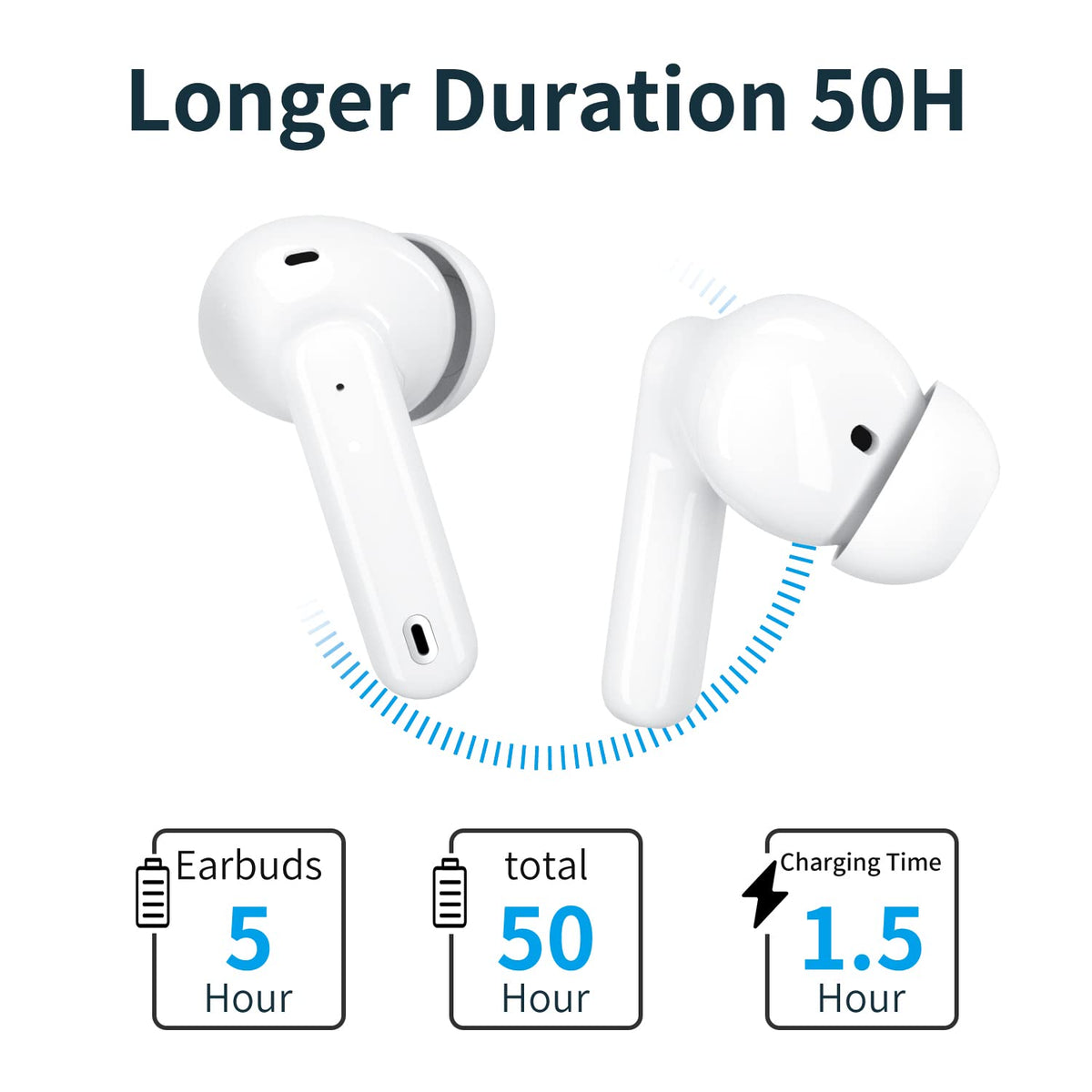 Built-in mic for clear calls even in busy environments.