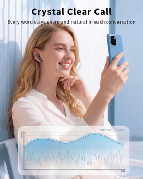 XIAOWTEK earbud in ear on runner demonstrating secure fit and sweat resistance