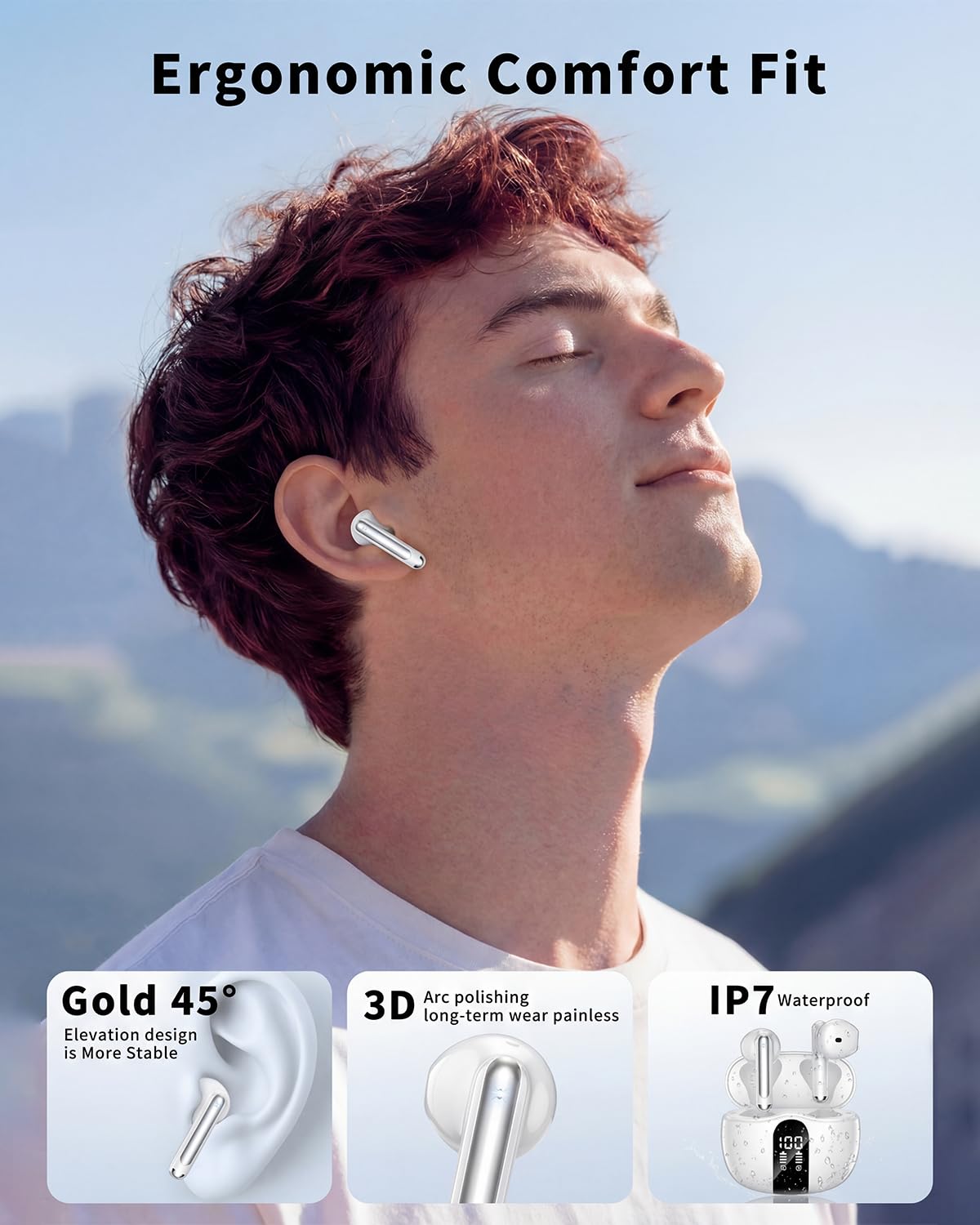 XIAOWTEK S58 ergonomic fit with soft tips for secure comfort during wear