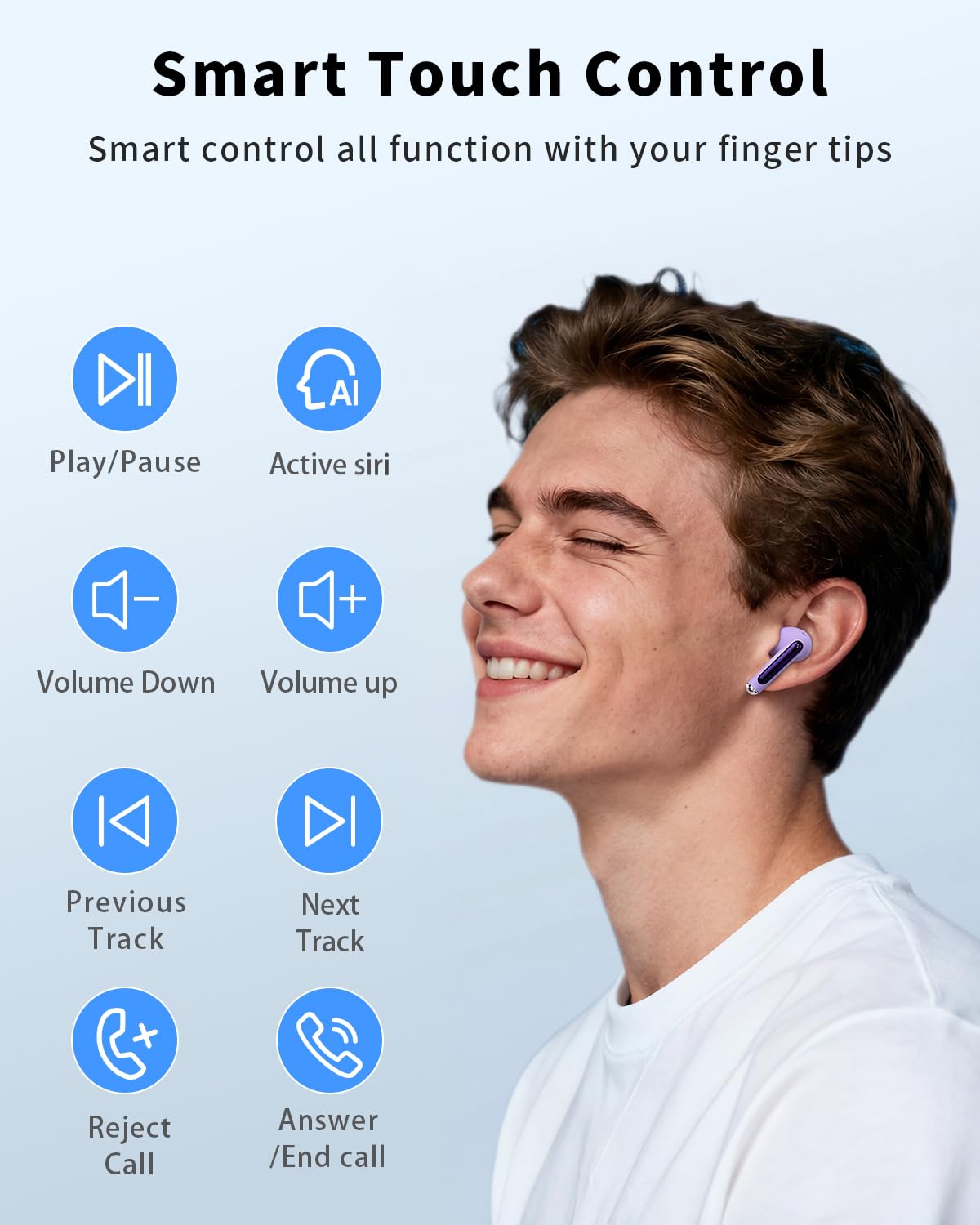 XIAOWTEK earbud touch control demo making playback and call handling simple
