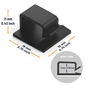 XIAOXI close-up of R-shape clip highlighting secure cable cradle