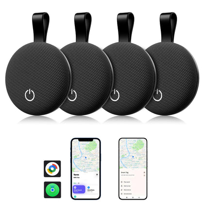 Xiauma front packaging showing four smart tags and contents, quick setup benefit