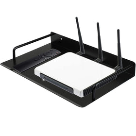 Xiboya textile mounted under TV holding router and box for tidy setup benefit