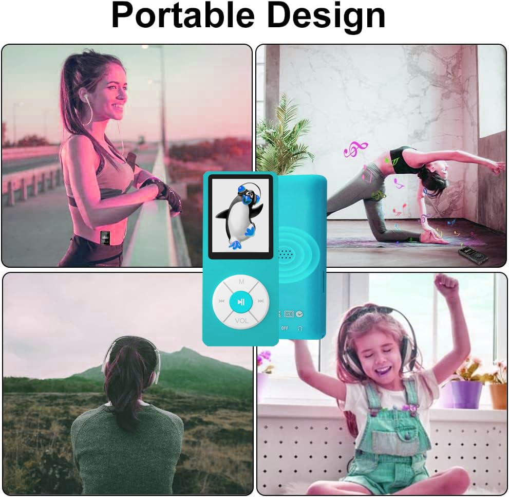 Xidehuy MP3 Player built-in HD speaker delivers clear audio.