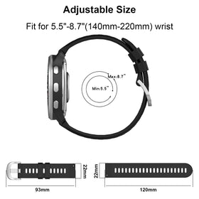 XIDESSEN bands fit 22mm lugs on GTR and Bip models for versatile wear.