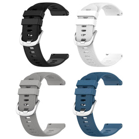 XIDESSEN 22mm silicone band in black and white strap for all-day comfort.