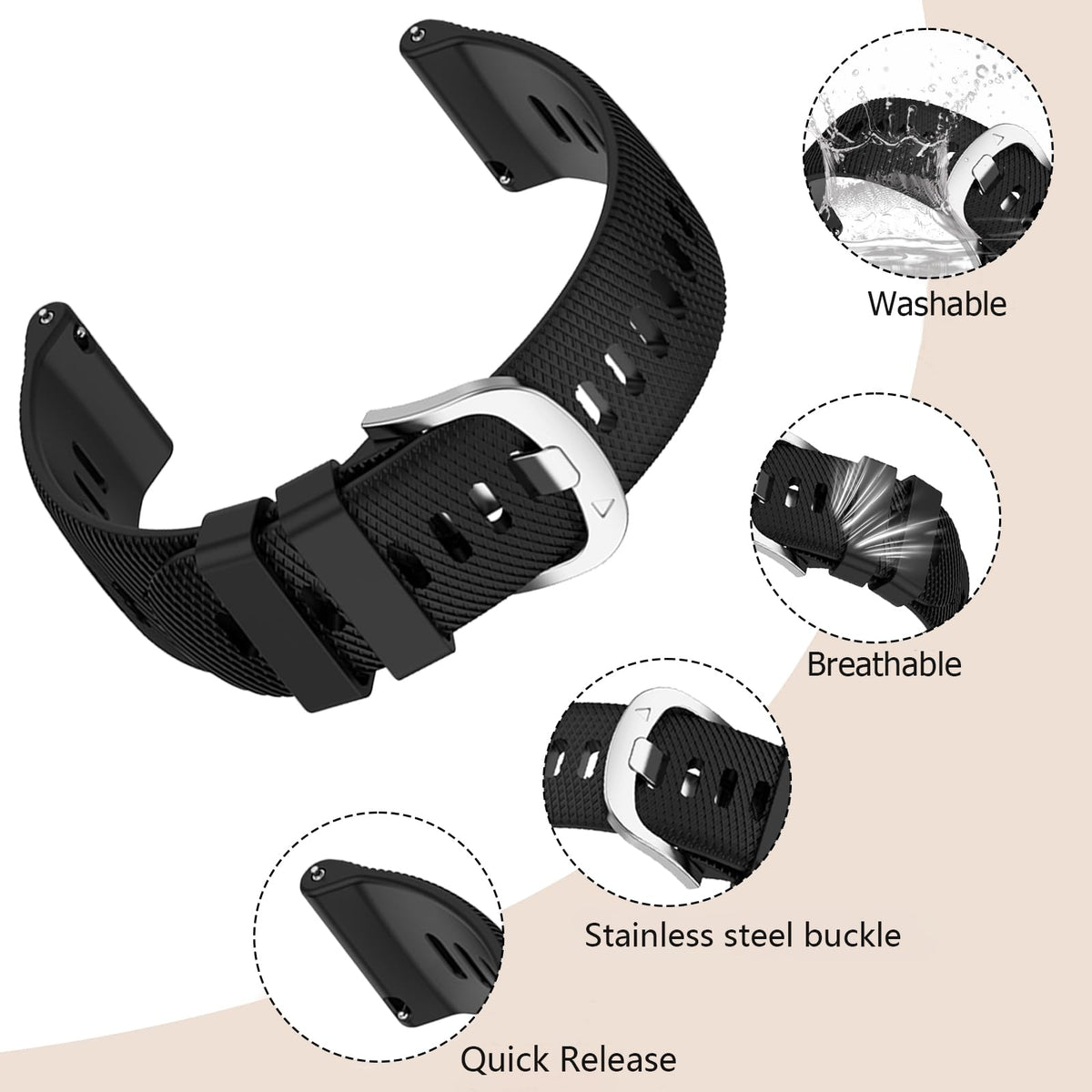 Soft, durable silicone texture from XIDESSEN for workouts and daily use.
