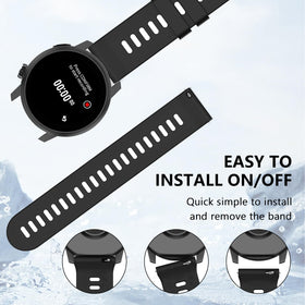 Stainless steel silver buckle on XIDESSEN band adds a polished finish.