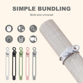 XieJY multi-color pack silicone cable ties for color-coded cables