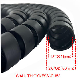 XIENLIU spiral wrap installed on hydraulic hose protecting against abrasion and wear