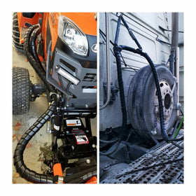 XIENLIU applied on construction vehicle hoses demonstrating heavy-duty field protection