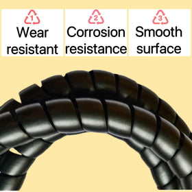 XIENLIU spiral wrap beside ruler showing 10-foot length and easy trimming benefit