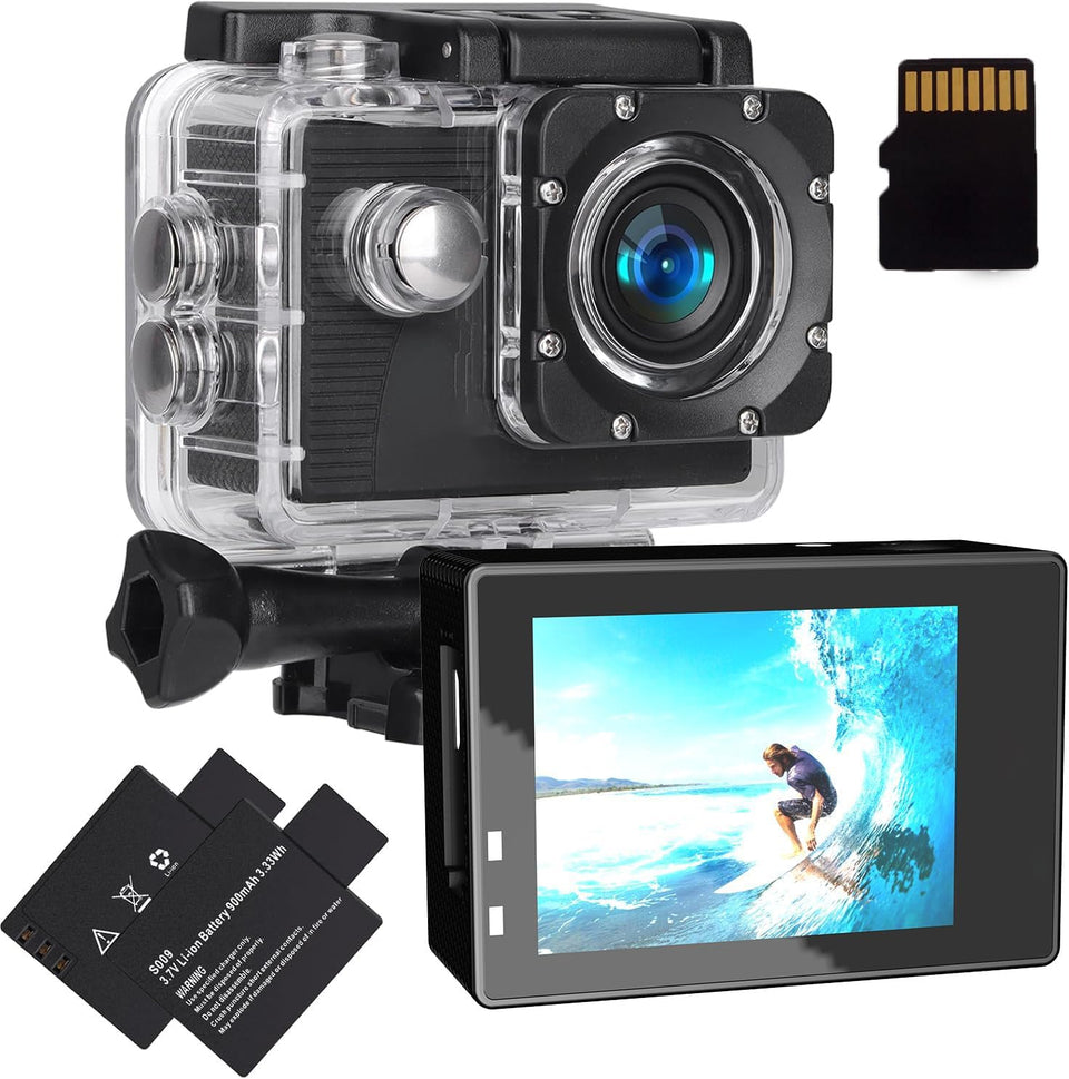 Xilecam front view showing compact camera body and screen, easy handling benefit