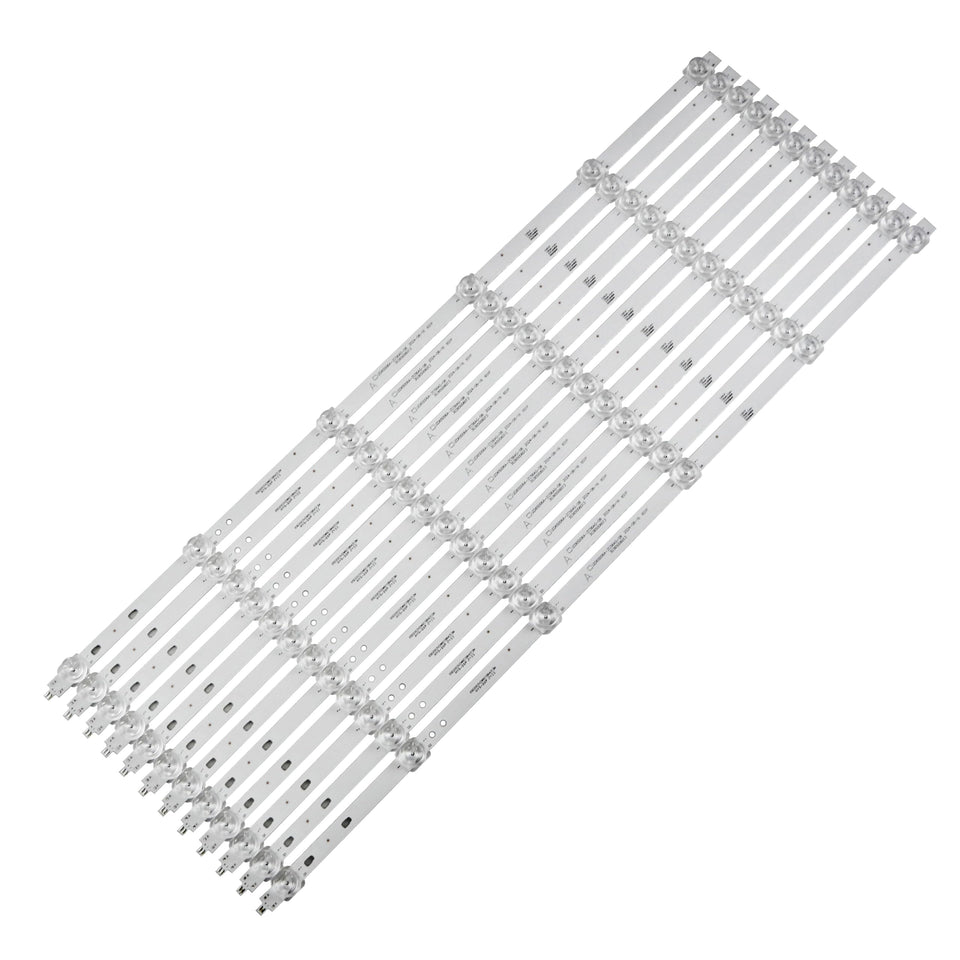 XIMAIACC front view of 12-piece LED strip pack showing full kit and benefit restoring brightness