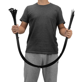 XINGO 60-inch black zip ties for heavy-duty bundling indoors or outdoors.