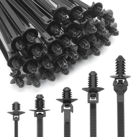 XINGO push mount zip ties Type A fixing cables to a wall for organized routing