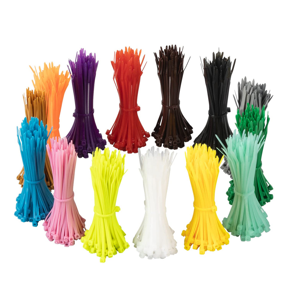 XINGO colored zip ties in a 4-inch pack for quick cable organization