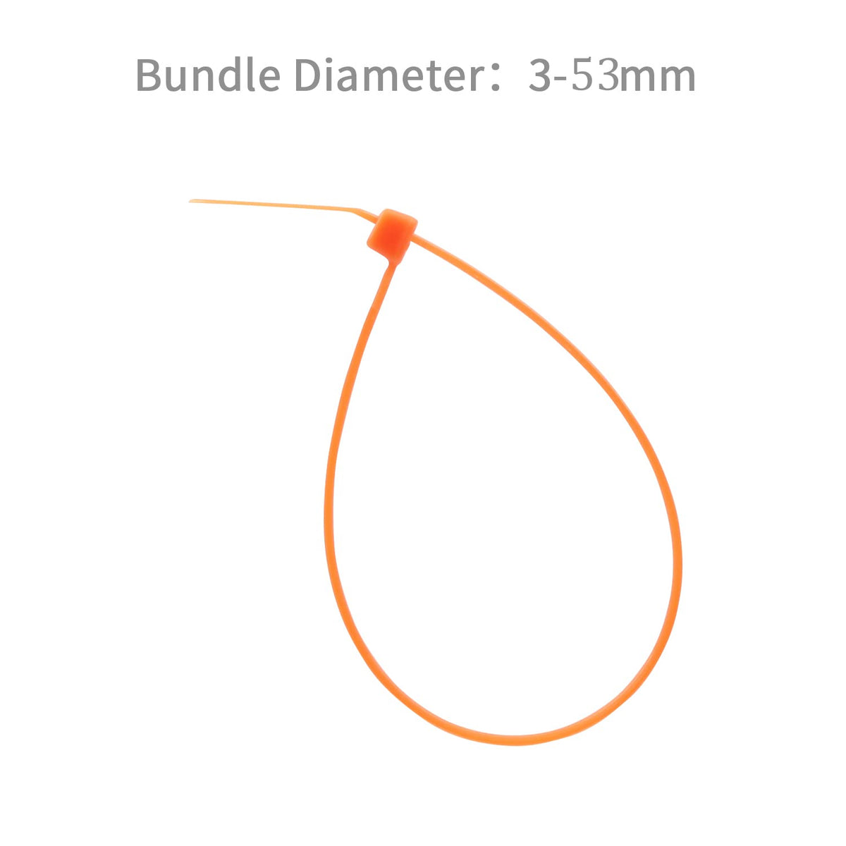 XINGO orange cable ties securing cables for neat indoor organization.