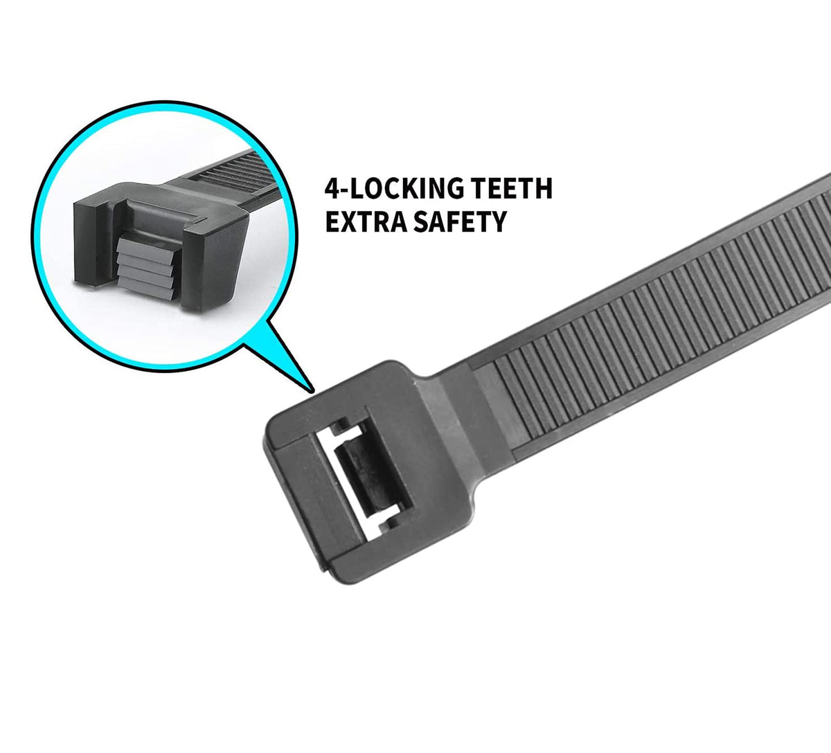XINGKEDA temperature-range zip tie operates from -45F to 185F.