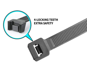 XINGKEDA temperature-range zip tie operates from -45F to 185F.