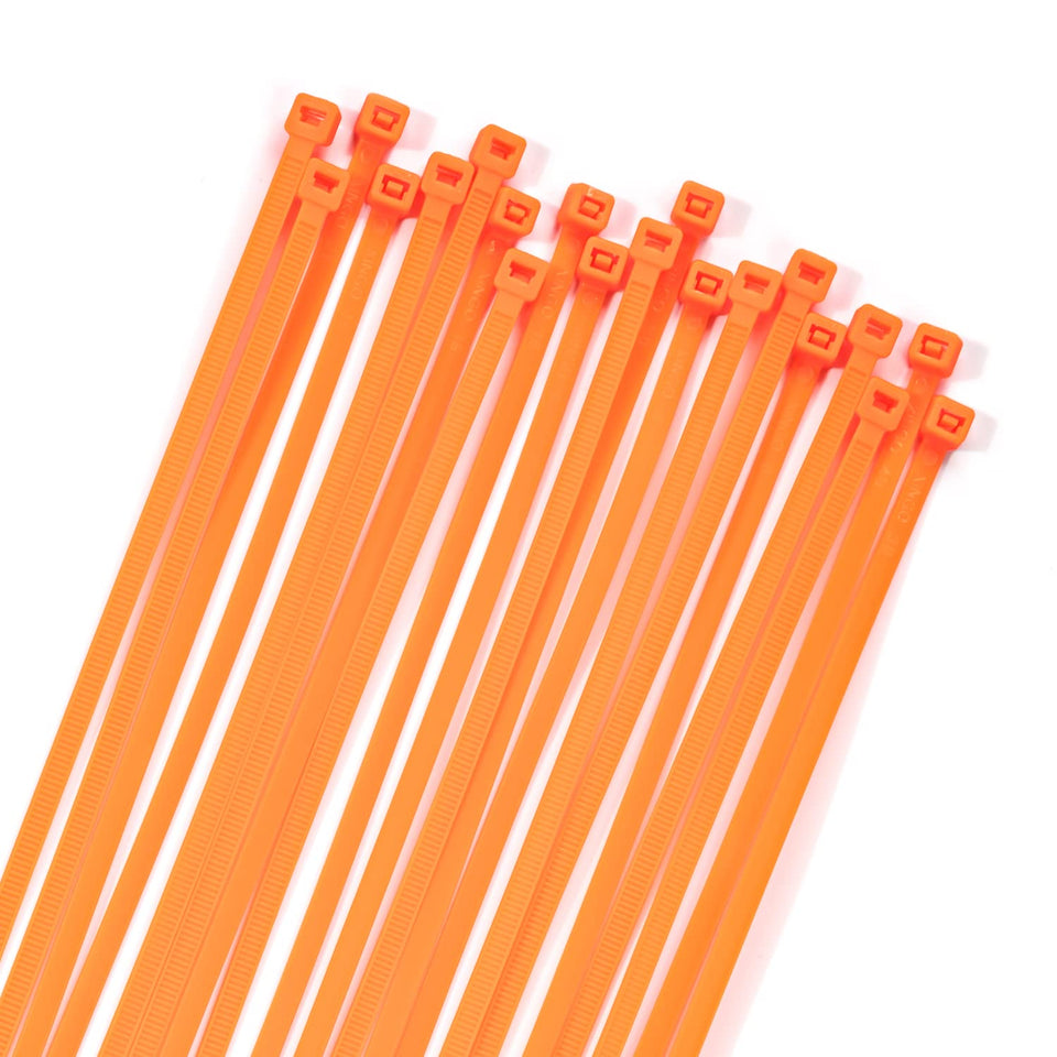 XINGO 100pcs cable zip ties for heavy-duty binding indoors and outdoors.