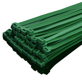XINGO garden green zip ties bundle for outdoor cable organization.