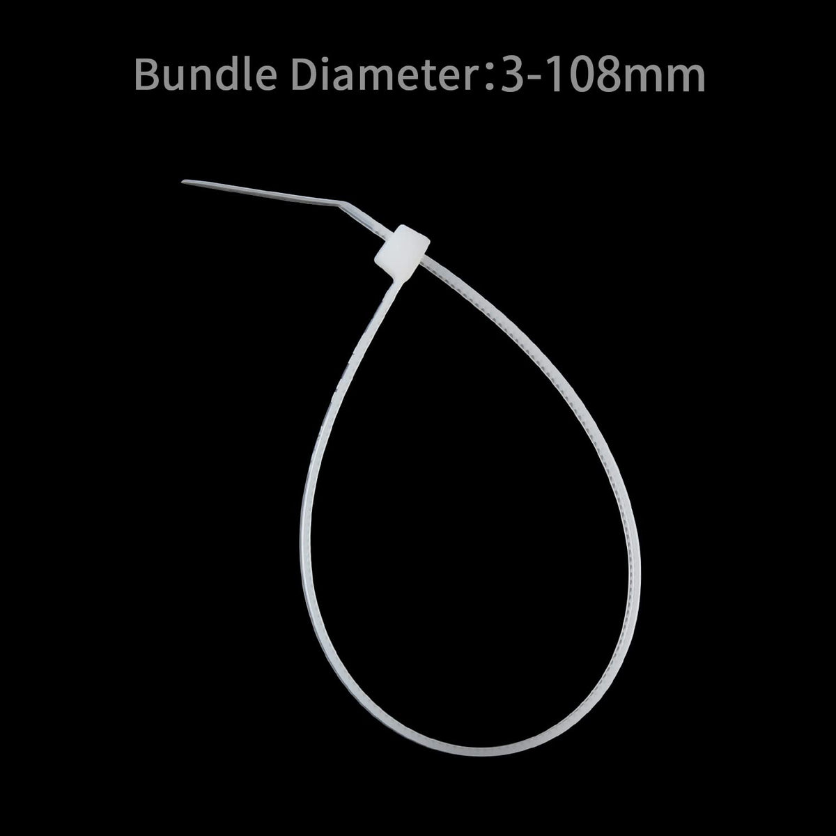 XINGO 16-inch black zip ties ready for large bundles