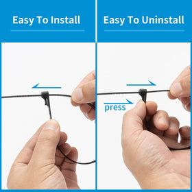 XINGO brown 18-inch zip tie securing cables in home or workshop.