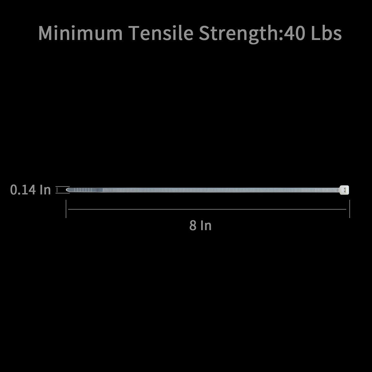 XINGO 40 lbs tensile strength ties secure heavy cables.