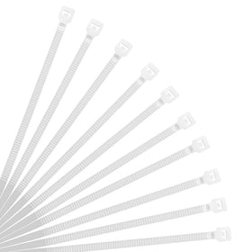 XINGO 8-inch white cable zip ties for reliable organization.