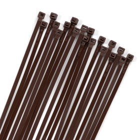 XINGO 16-inch brown cable ties securely bind cables for sturdy management.