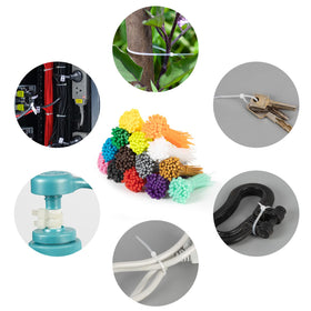 XINGO multicolor ties fanned out on white surface for quick visual sorting