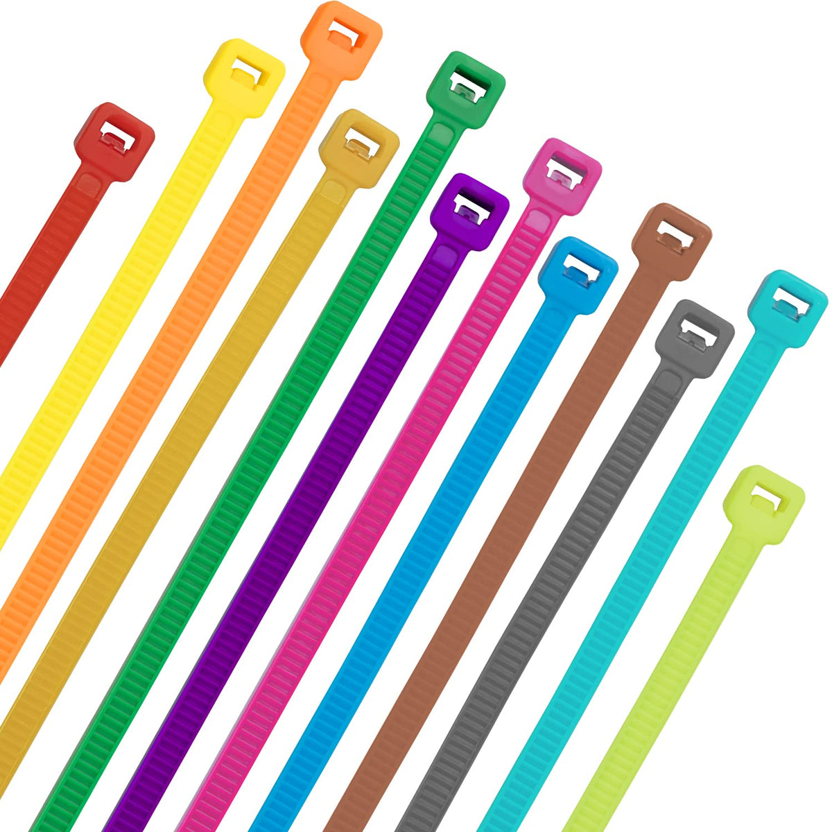 XINGO front packaging showing 1200-piece multicolor ties for bulk savings and organization