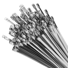 XINGO front view of 600-pack metal zip ties showing bulk supply benefit