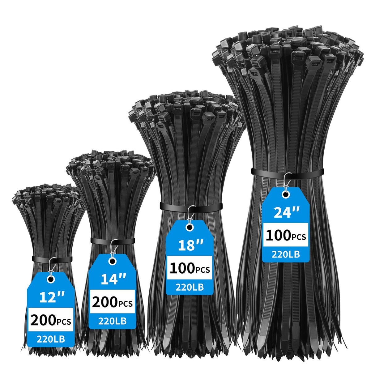 XINGO front pack showing all 600 ties for versatile organization