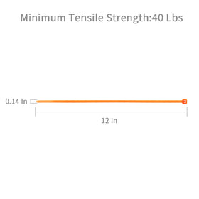 XINGO orange cable tie suitable for indoor and outdoor use.