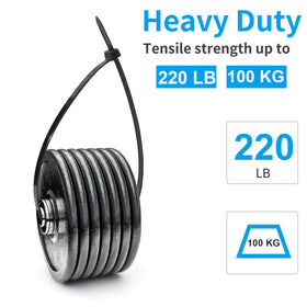 XINGO zip tie holding heavy load to demonstrate strong 220lb capacity