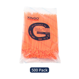 XINGO nylon self-locking cable tie close-up for secure mounting.