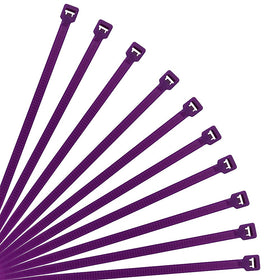 XINGO 12-inch purple nylon cable ties; 500-pack for versatile indoor/outdoor organization.