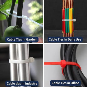 XINGO scale view of a 12-inch zip tie held in hand to show length and handling advantage