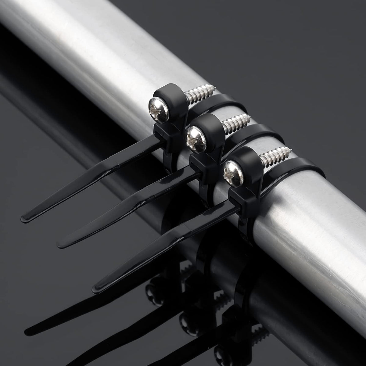 XINGO zip tie securing cables and wires in practical setup