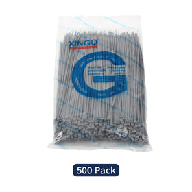 XINGO self-locking cable tie close-up shows rugged design for secure fastening.