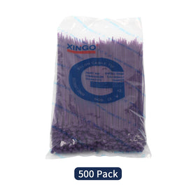 XINGO self-locking cable ties provide strong security for bundles up to 40 lbs.