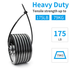 XINGO self-locking zip-tie mechanism close-up—secure hold with anti-return design.