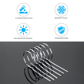 XINGO ties securing exhaust wrap demonstrating high-temperature reliability
